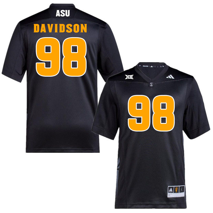 #98 D.J. Davidson Arizona State Sun Devils College Football Jerseys Stitched-Black